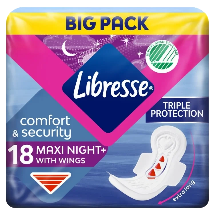 Libresse Bind Maxi Goodnight Wing Big Pk 18 stk