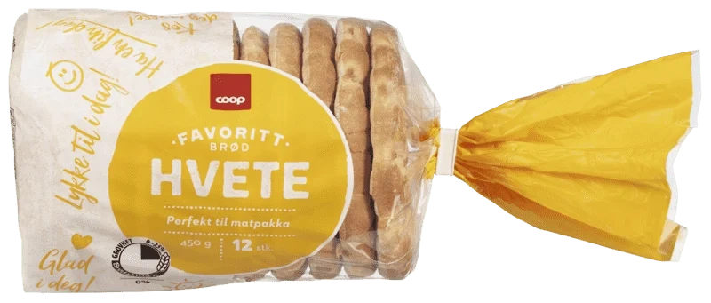 Coop Favorittbrød av Hvete 12pk 450g