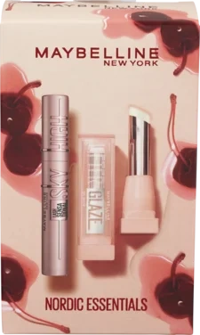 Maybelline Lash Sensational Sky High Mascara Black + Lifter Glaze Lip Balm 01 Clear Crave julegave