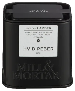 Hvit Pepper Hel 50g Mill & Mortar