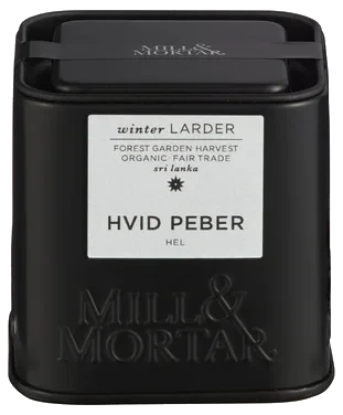 Hvit Pepper Hel 50g Mill & Mortar