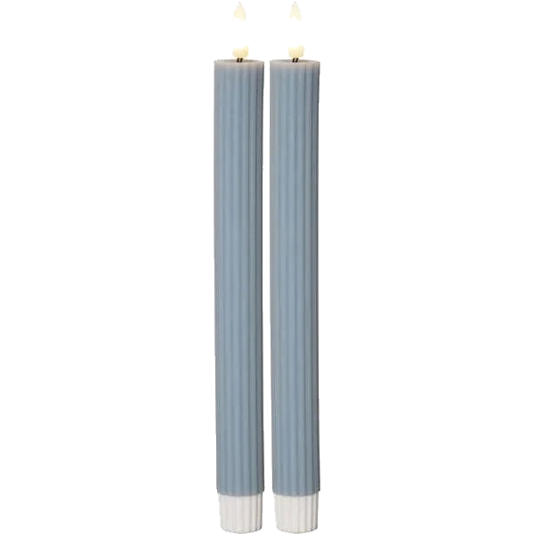 Antikljus LED Flamme Stripe Blå 25cm