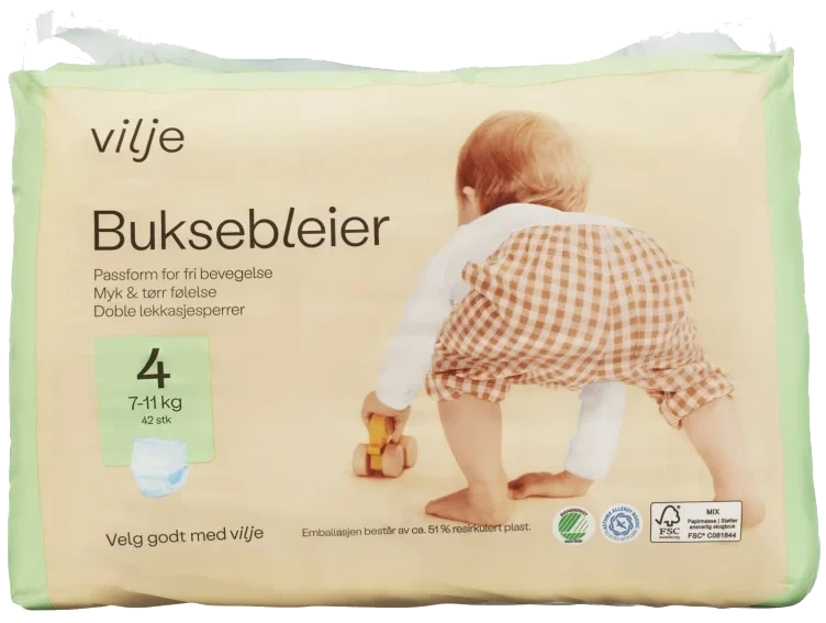 Buksebleie Str 4 42stk Vilje