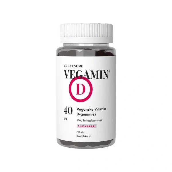 Vegamin D - Gummies med Bringebærsmak 60stk