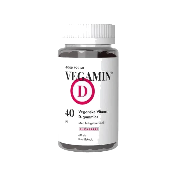 Vegamin D - Gummies med Bringebærsmak 60stk