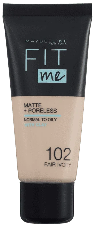 Maybelline New York Fit Me Matte + Poreless Foundation 102 Fair Ivory