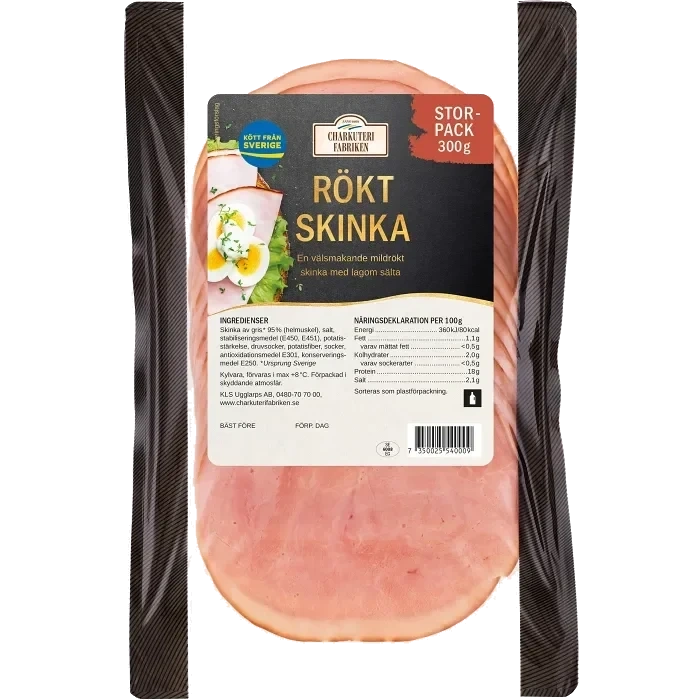 Skinka rökt 300g Charkuterifabriken