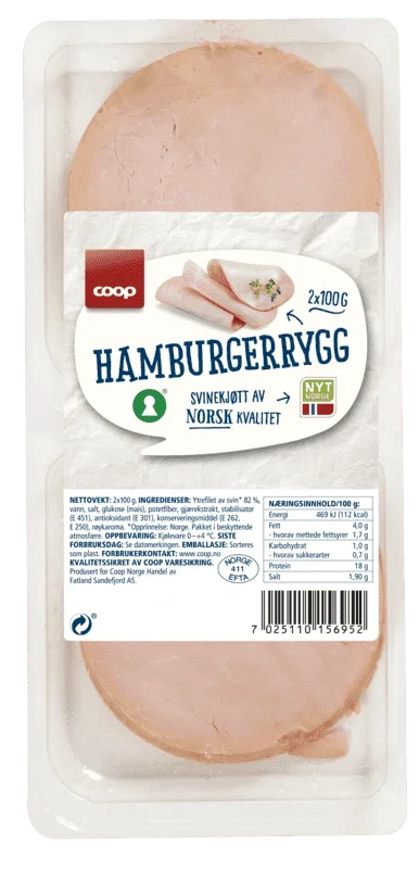 Coop Hamburgerrygg 2x100g