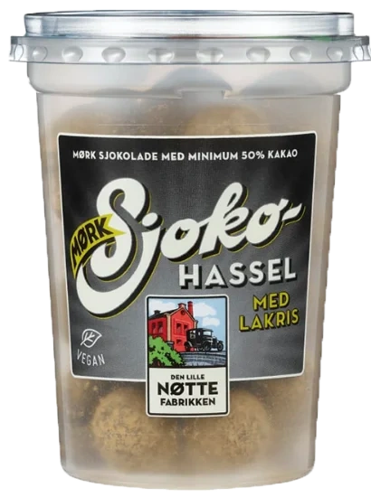 DLN Mørk Sjokohassel M Lakris 120g
