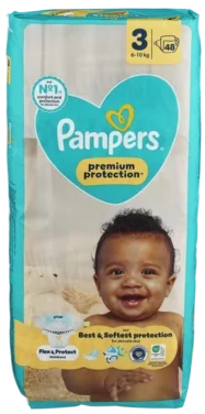 Bleier Prem Prot S3 6-10kg 48stk Pampers
