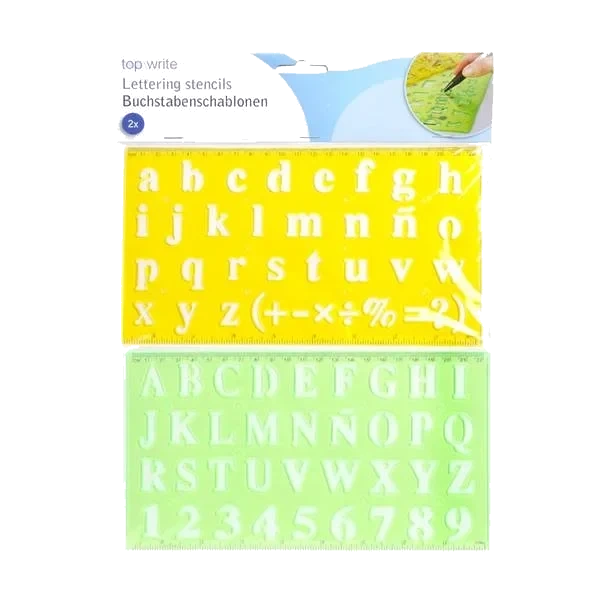 Bokstavsjablonger 2pk