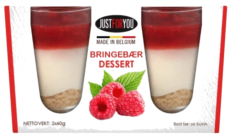 Bringebær Mousse 2x60g Just for You
