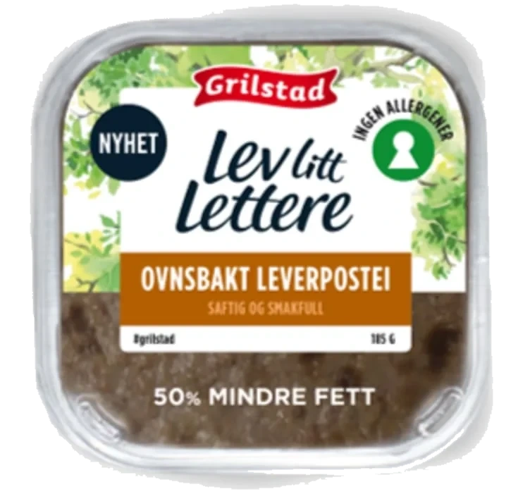 Leverpostei Ovnsb Lev Litt Lettere 185g Grilstad