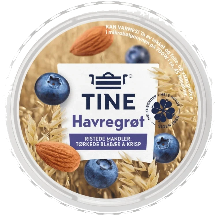Tine Havregrøt Mandel Blåbær 170 G