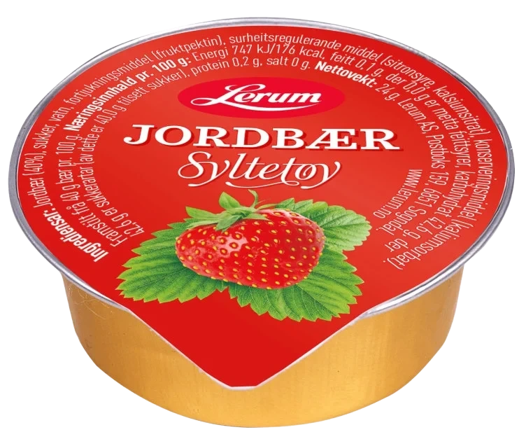 Jordbærsyltetøy 100/24g Lerum