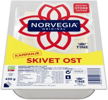 Norvegia Original Skivet 430g Tine