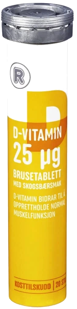 D-Vitamin 25µg Brusetabletter, 20 stk