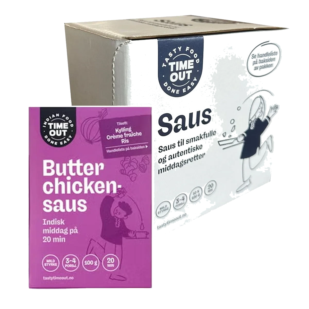 Butter Chicken Saus (Kartong 10 x 100g)