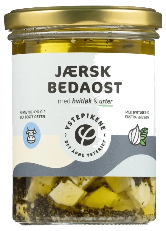 Jærsk Bedaost Hvitløk&Urter 378g Ystepikene