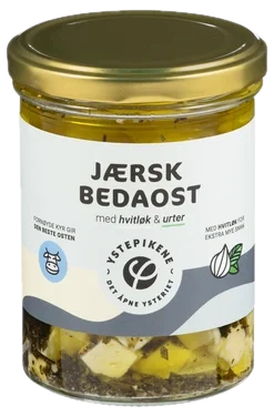 Jærsk Bedaost Kvitløk&urter 378g Ystepikene