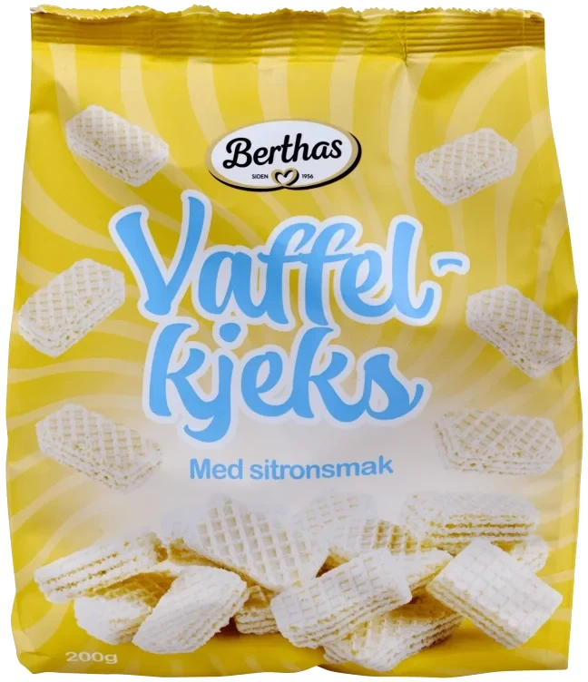 Vaffelkjeks Sitron 200g Berthas