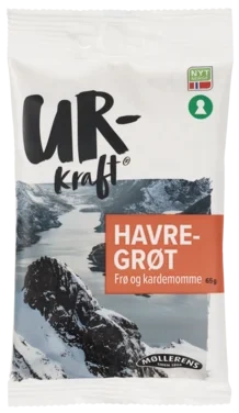 Havregrøt Frø Kardemomme Urkraft 65g Møllerens Eske 16stk