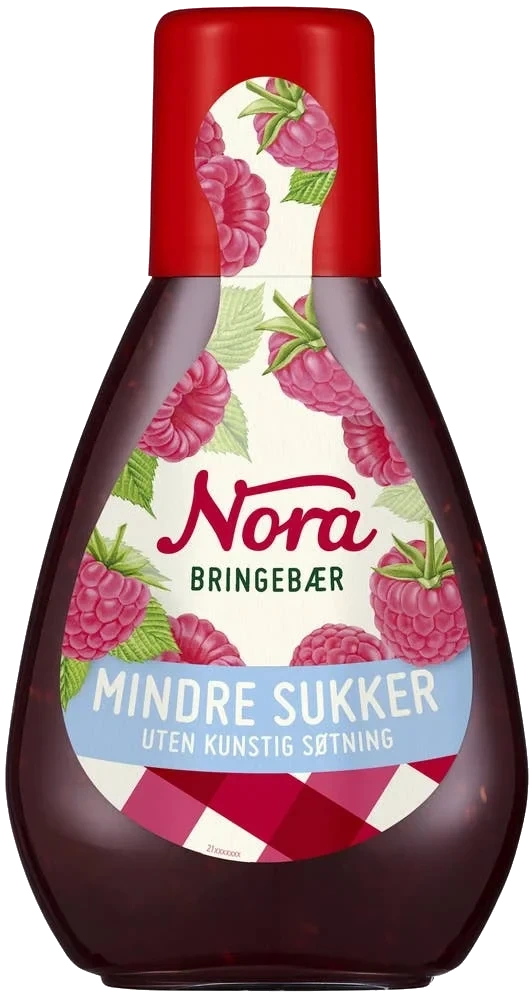 Bringebærsyltetøy mindre sukker
