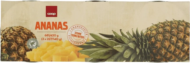 Coop Ananasbiter 3pk 227g