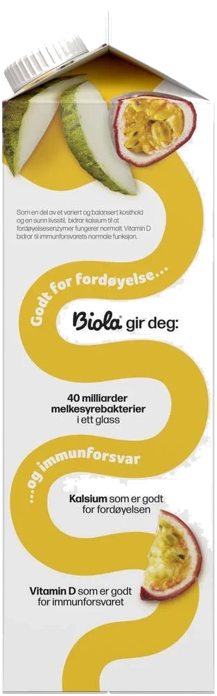 Biola® yoghurtdrikk melon & pasjonsfrukt