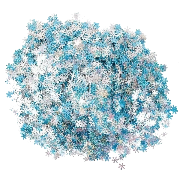 Paljetter Snøfnugg Pet 500g