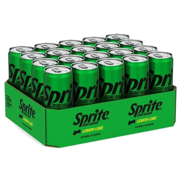 Sprite u/Sukker 0,33l boks Brett A 20stk