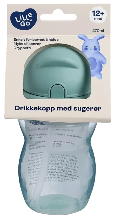 Drikkekopp m/sugerør 270ml Lillego