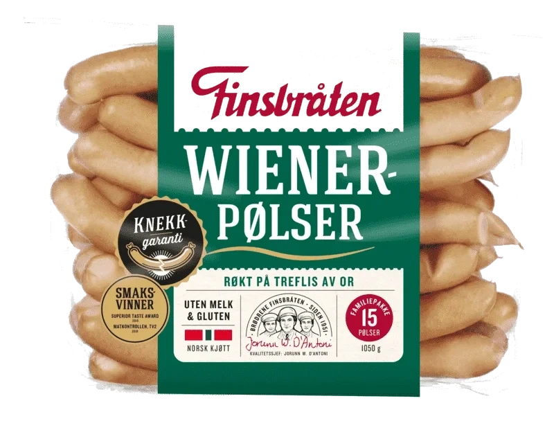 Finsbråten Wienerpølser Storpakke 15stk