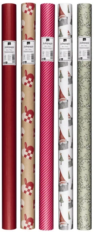 Julepapir Hvit 8mx70cm Kraft Unik