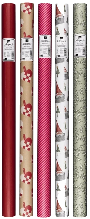 Julepapir Hvit 8mx70cm Kraft Unik