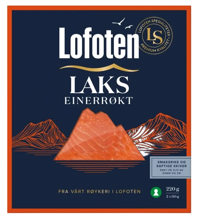 Laks Einerrøkt skivet 220g Lofoten