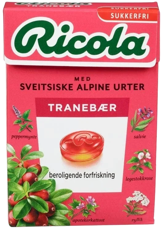 Ricola Tranebær Sf 50g