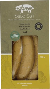 Oslo Öst - Ostepølse med Grønn Pepper