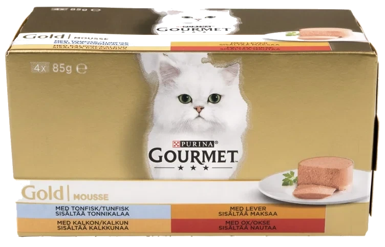 Gourmet Gold Mousse Multipk 4x85g Purina