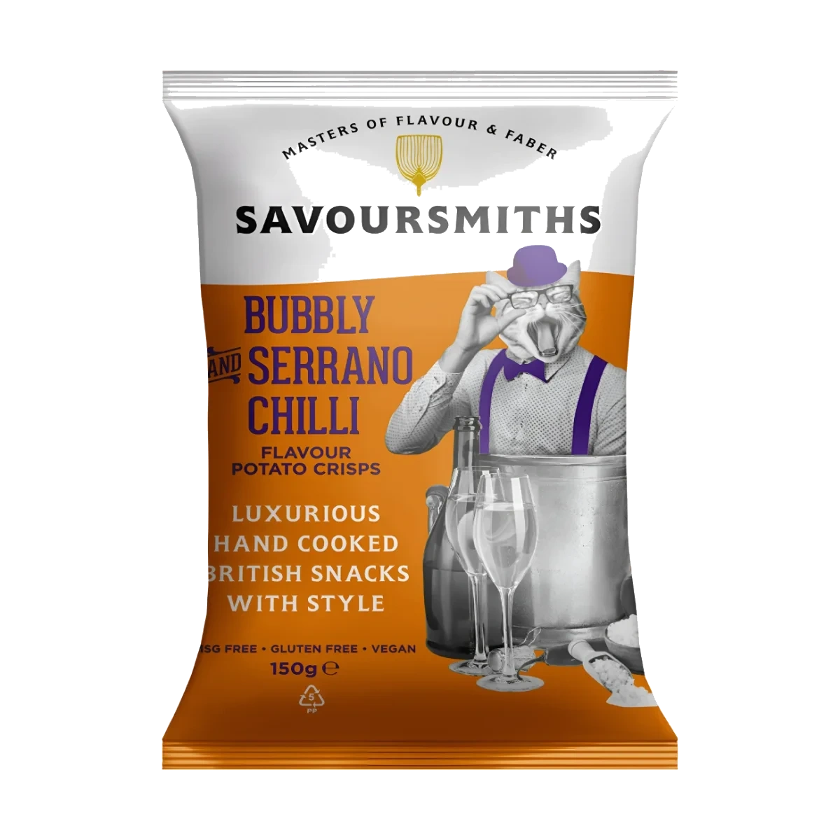 SAVOURSMITHS Bubbly & Serrano Chilli Potato Crisps 150 g DATOVARE