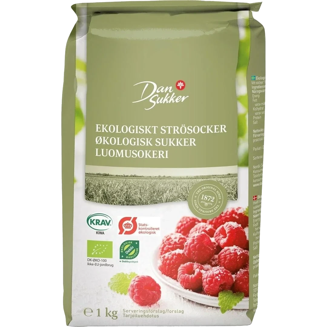 Sukker, Hvit Økol. 1kg
