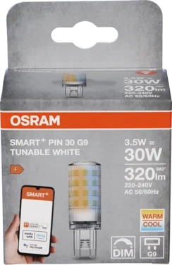 Smart+ Led Pin 30 G9 Dimbar Tw