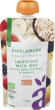 Smoothie Oat/banana/apple/blackberry/raspberry