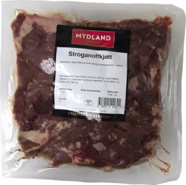 Storfe Stroganoffkjøtt Strimlet Ca 1kg Pk Frys Mydland