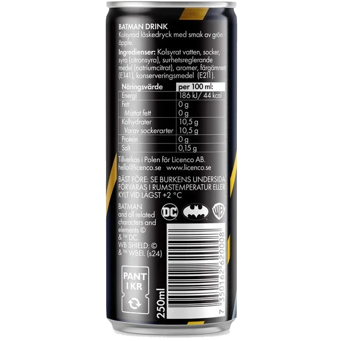 Batman Läsk Grönt Äpple