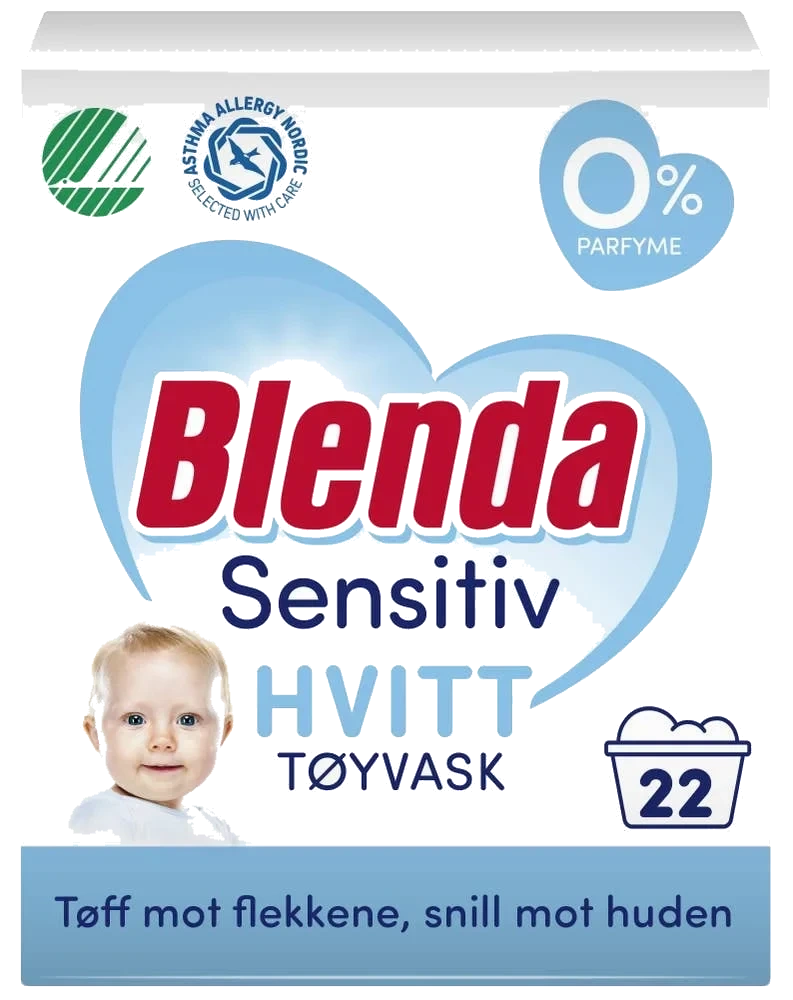 Tøyvask sensitiv hvitt