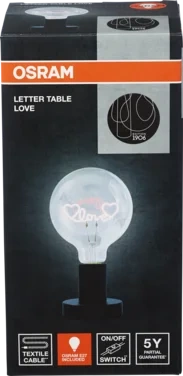 Bordlampe Letter Love E27