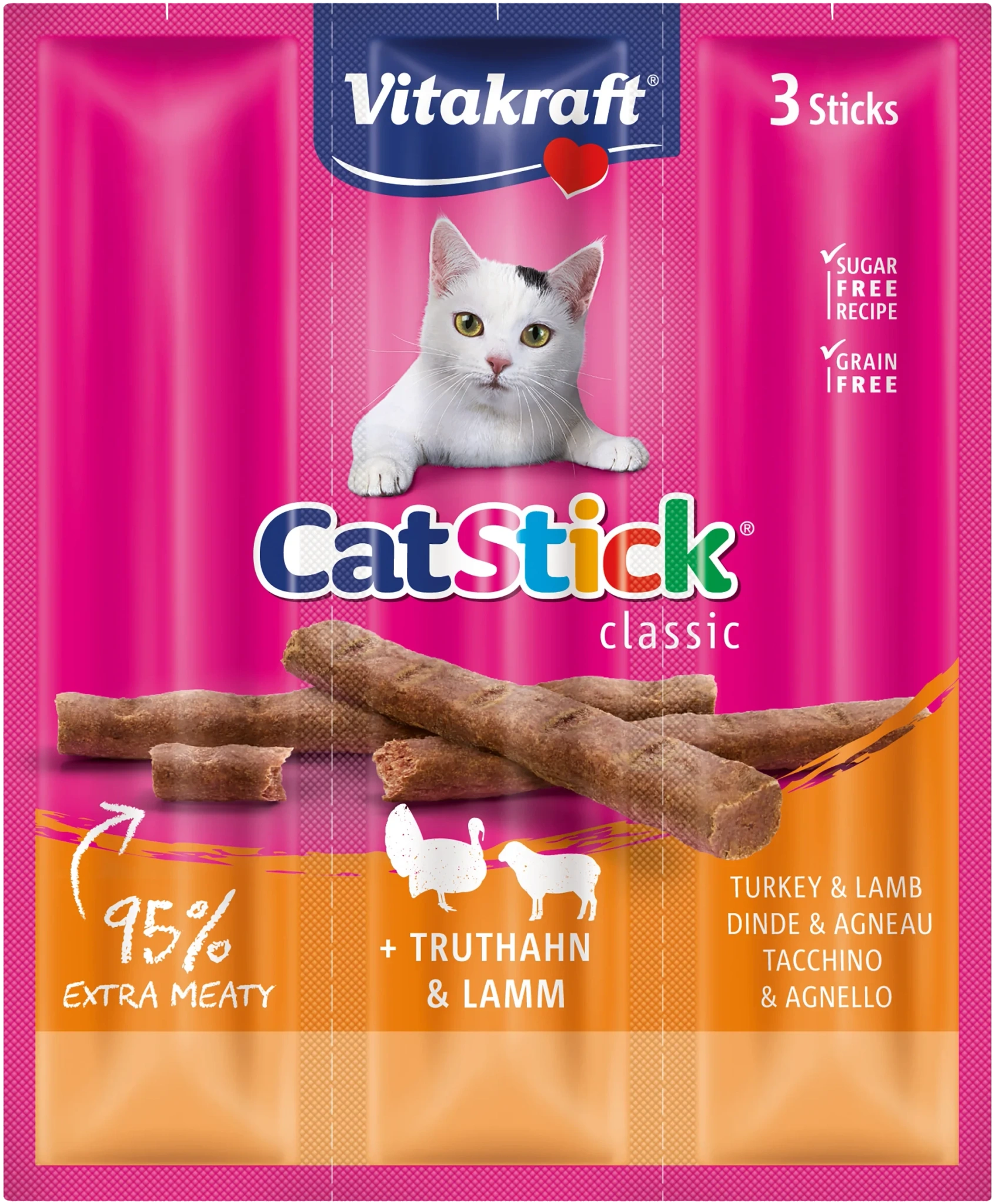 Kattgodis Sticks Mini Kalkon & lamm
