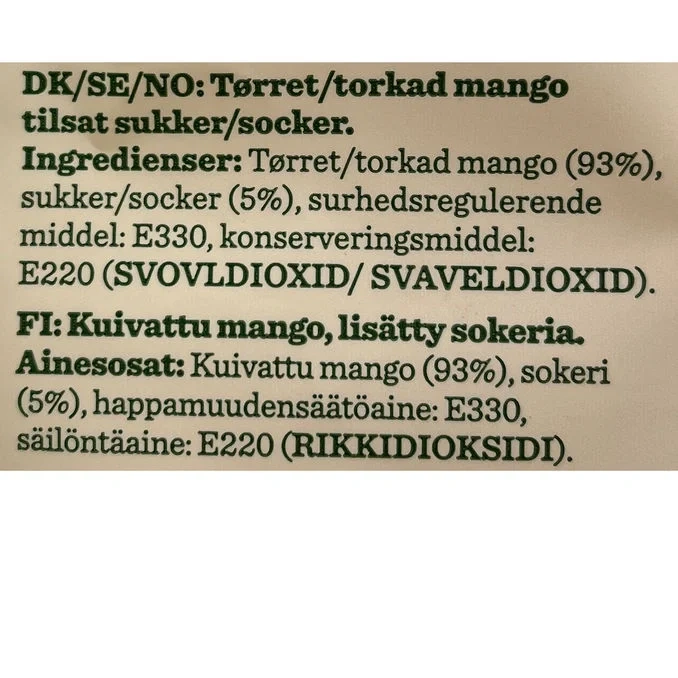 Torkad Mango
