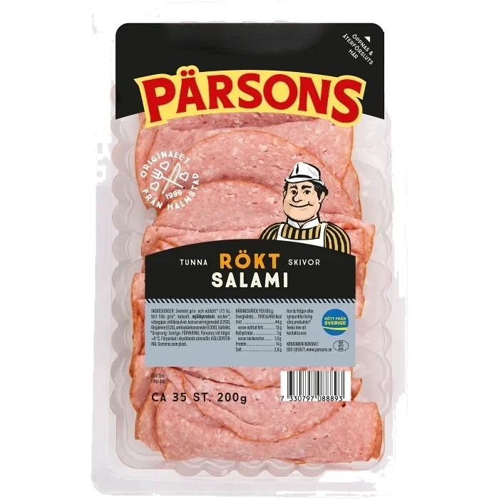 Salami Rökt Tunna Skivor 200g Pärsons